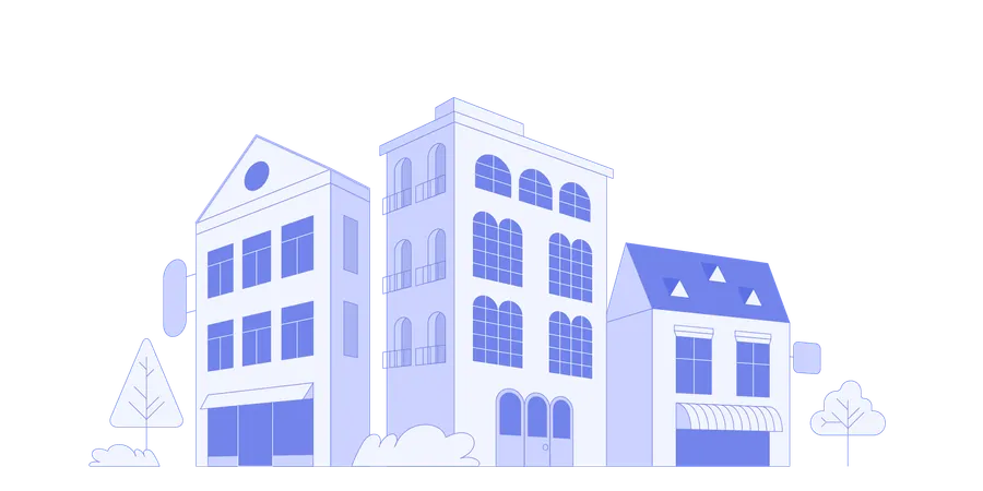 Cityscape building  Illustration