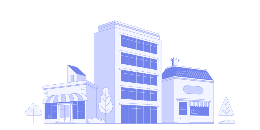 Cityscape building  Illustration
