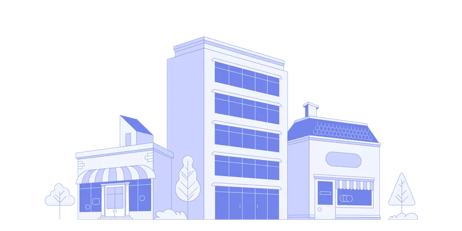Cityscape building  Illustration