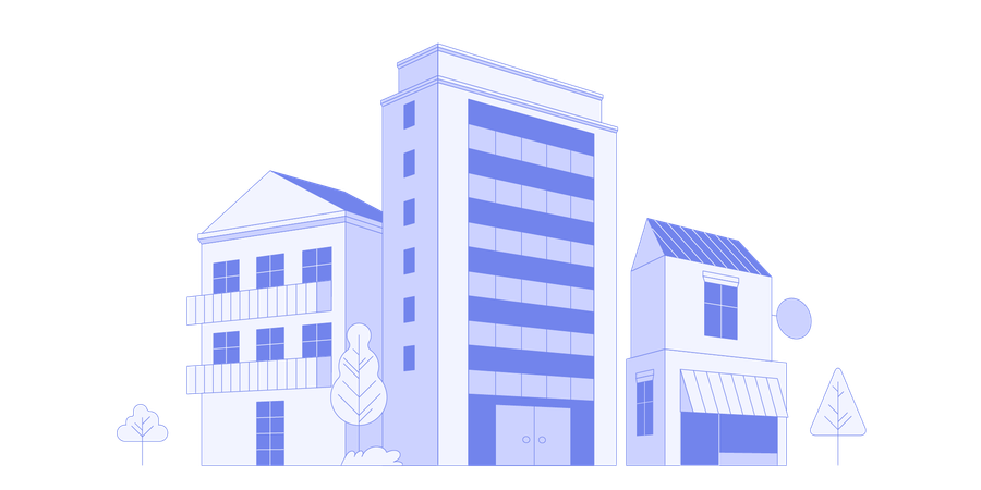 Cityscape building  Illustration