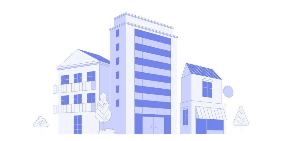Cityscape building  Illustration