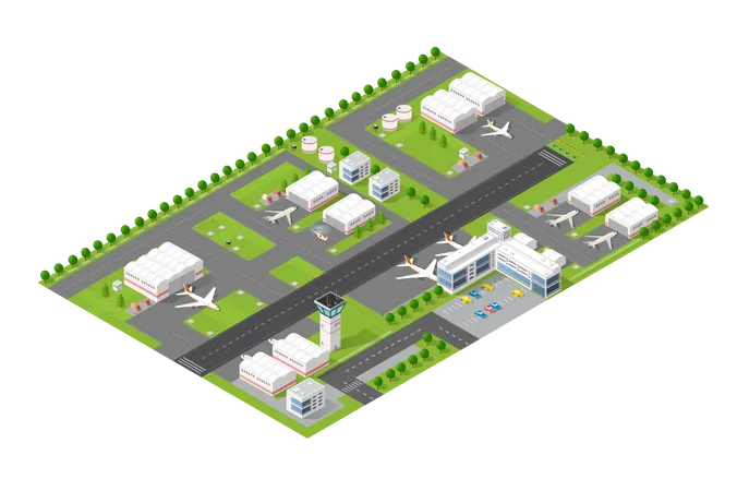 Aeropuerto de la ciudad  Ilustración