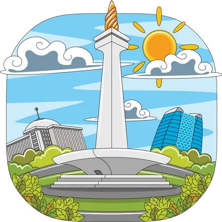 Ciudad de Yakarta  Ilustración