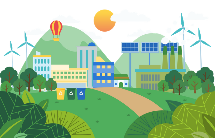 Ciudad ecológica  Ilustración