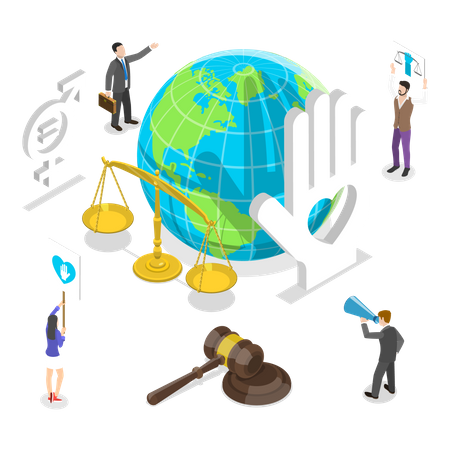Civil and human rights  Illustration