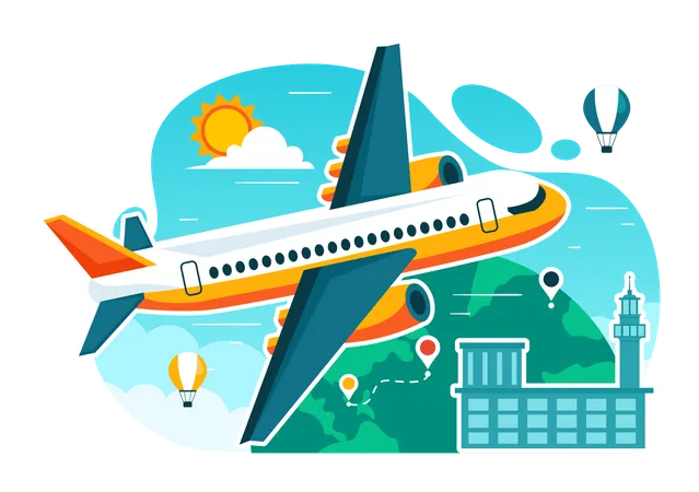 Civil Aviation Day  Illustration