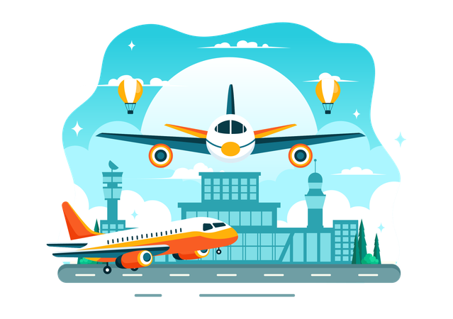 Civil Aviation Day  Illustration