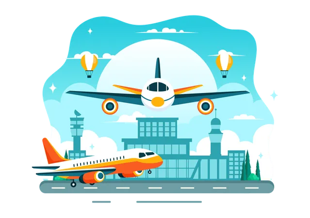 Civil Aviation Day  Illustration