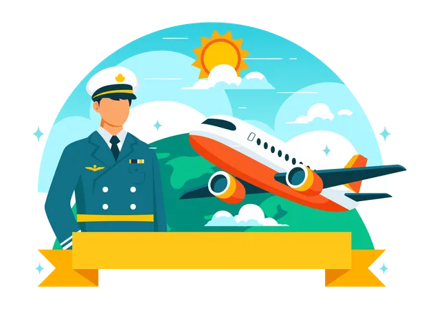 Civil Aviation Day  Illustration