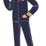 illustration pilot wearing uniform
