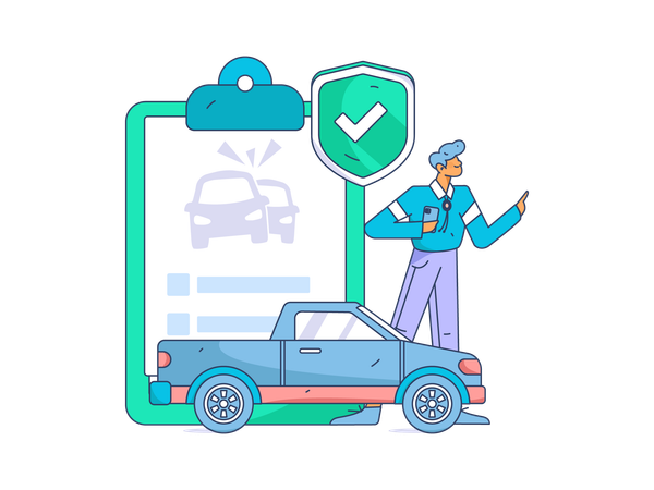 Claim car insurance  Illustration