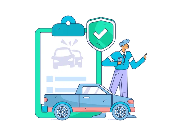 Claim car insurance  Illustration