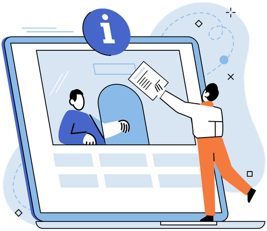 Claim documents person submits reply to controller for data verification inspector and taxpayer  Illustration