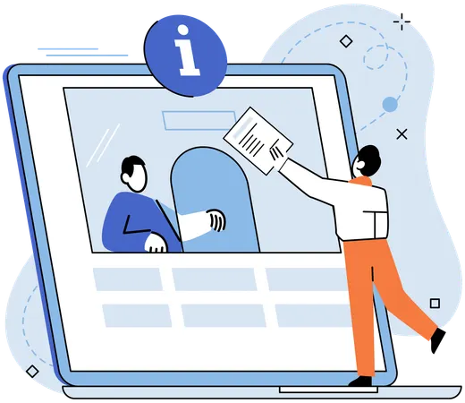 Claim documents person submits reply to controller for data verification inspector and taxpayer  Illustration