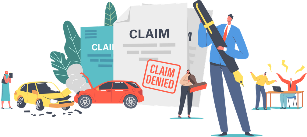 Claim Insurance for Car Accident  Illustration