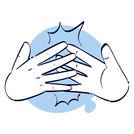 Clap Hand Gesture  Illustration