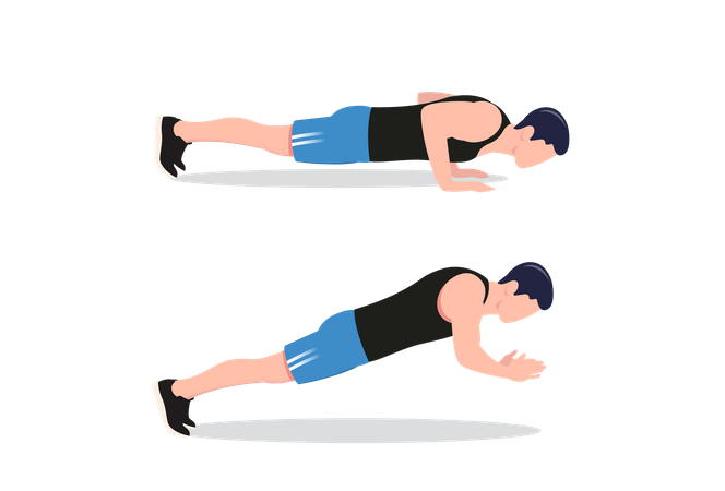 Clap push-up  Illustration