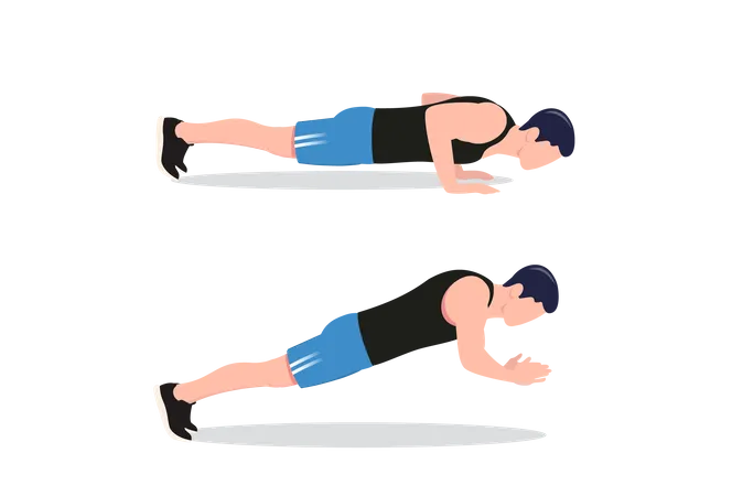 Clap push-up  Illustration