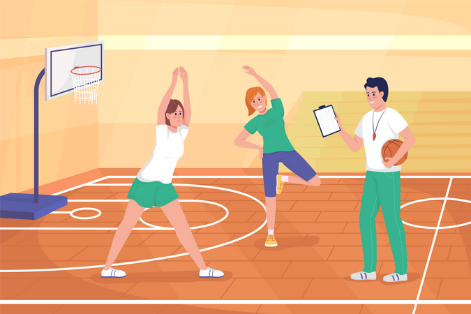 Clase de baloncesto  Ilustración