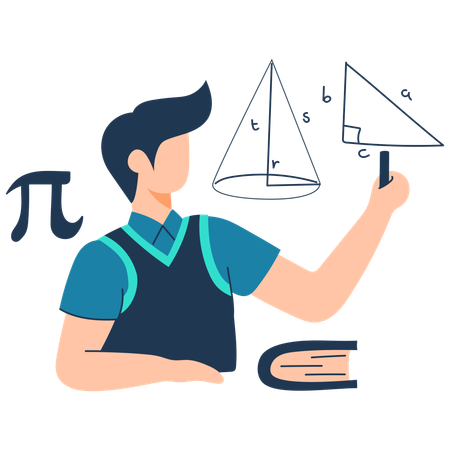 Clase de matemáticas  Ilustración