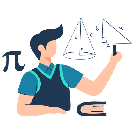 Clase de matemáticas  Ilustración