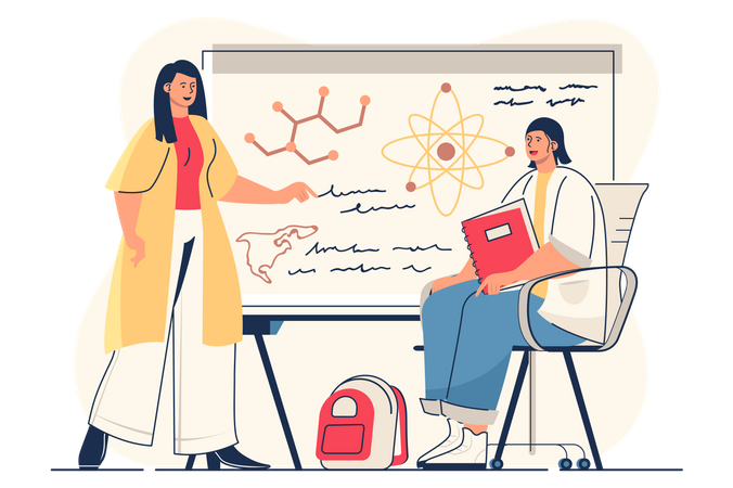 Clase de quimica  Ilustración