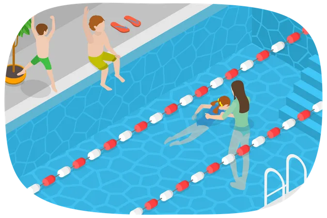 Clases de natacion  Ilustración