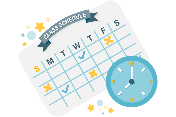 Class schedule  Illustration