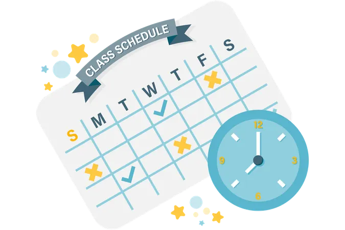 Class schedule  Illustration