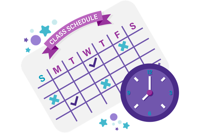 Class schedule  Illustration