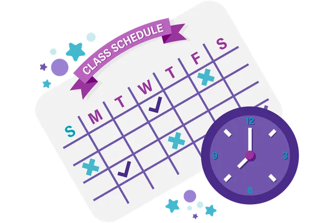 Class schedule  Illustration