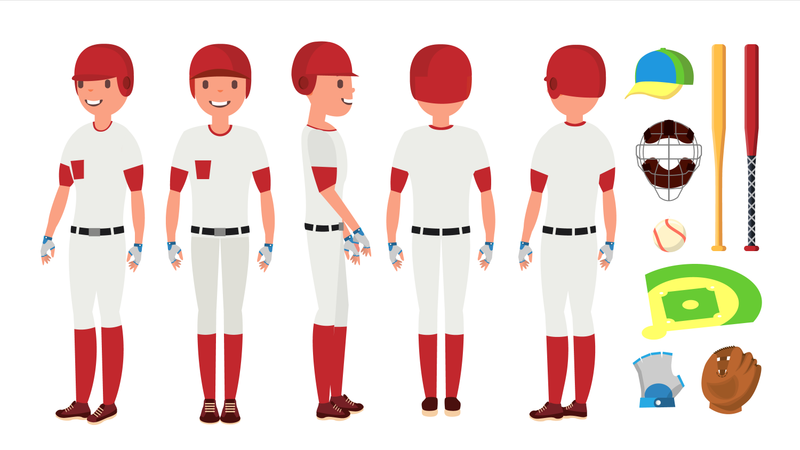 Classic Baseball Player  Illustration