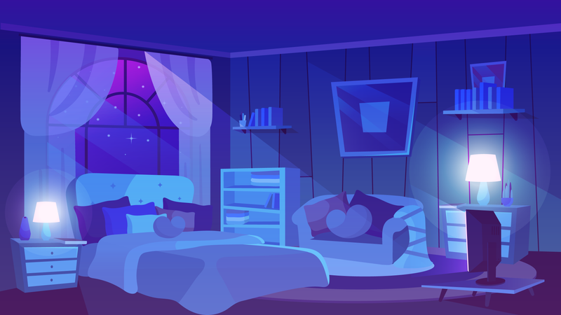 Classic bedroom  Illustration