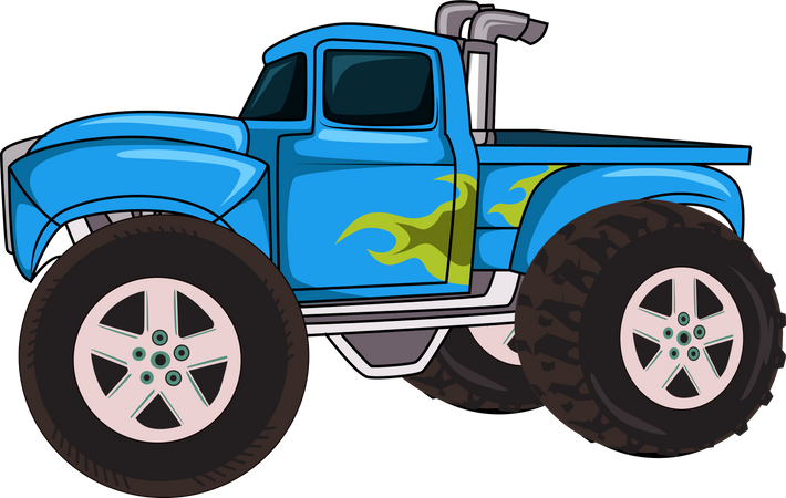 Classic big monster truck Illustration