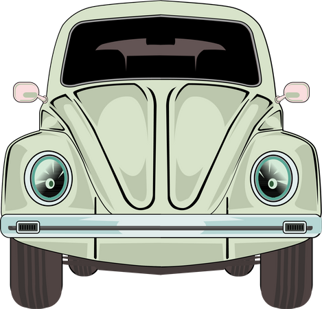 Classic Car Beetle  Illustration