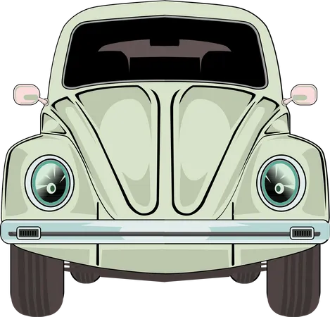 Classic Car Beetle  Illustration