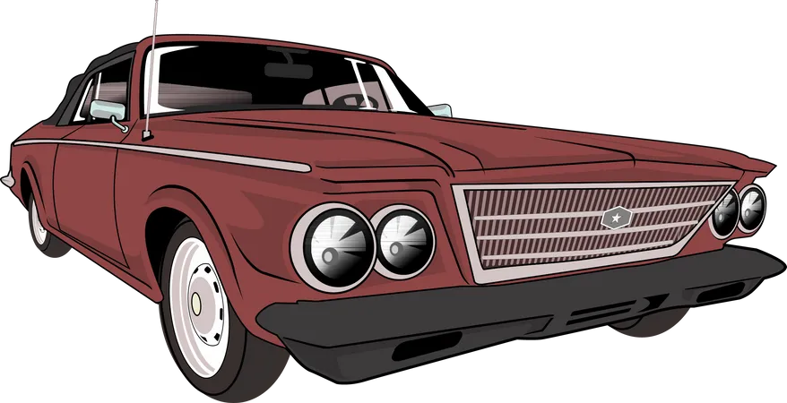 Classic Car  Illustration