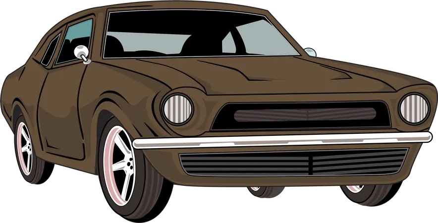 Classic Car Muscle  Illustration