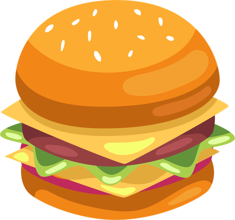 Classic Cheeseburger  Illustration