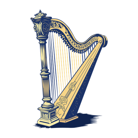 Classic harp  Illustration