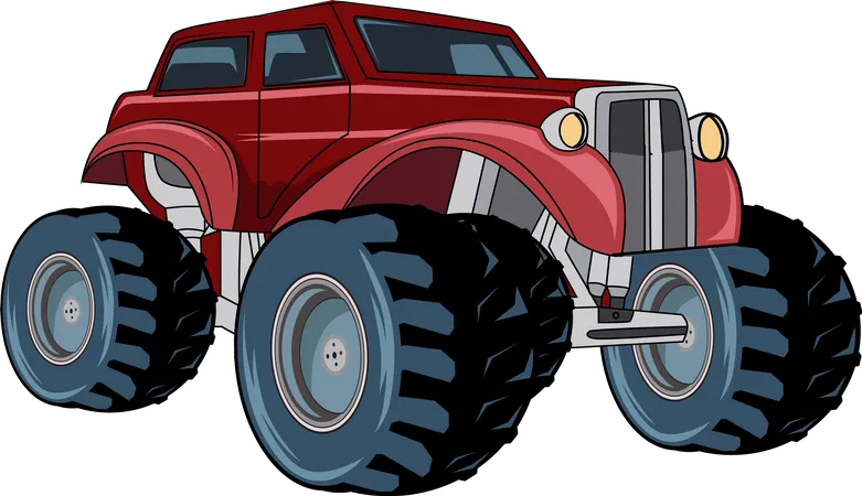 Classic monster car Illustration