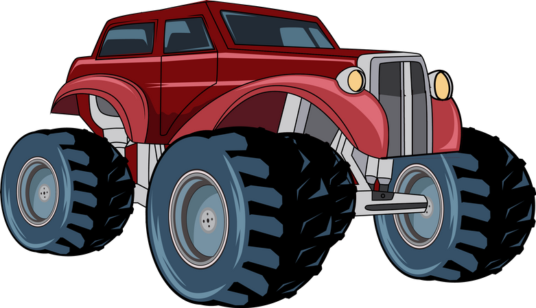 Classic monster car  Illustration