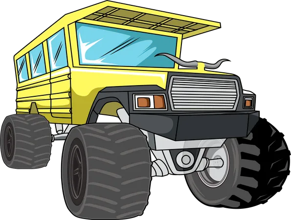 Classic monster truck Illustration