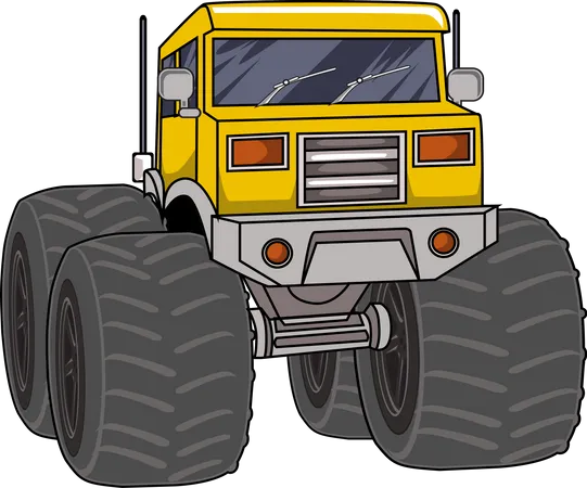 Classic monster truck Illustration