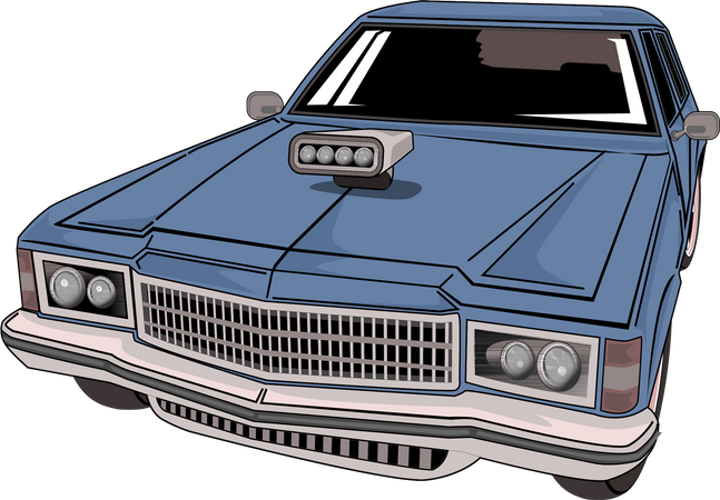 Classic Retro Car  Illustration