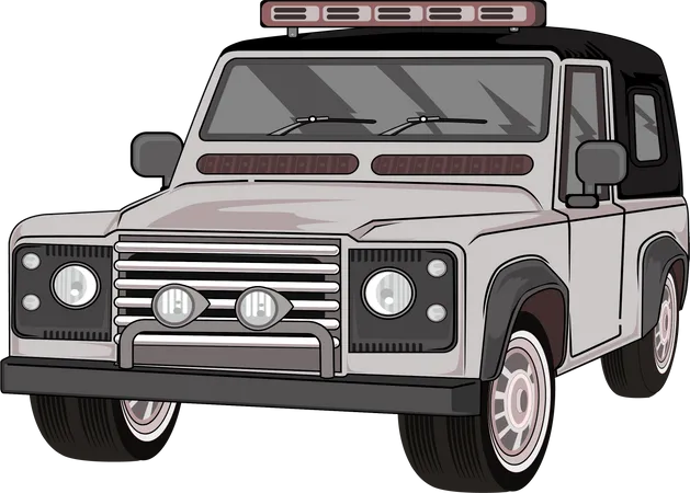 Classic Retro Jeep Illustration