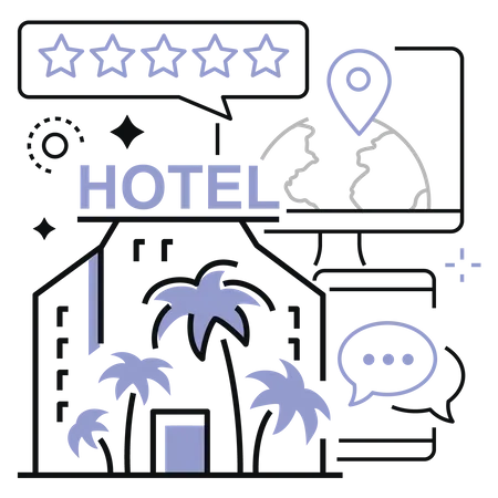 Classificação de serviço hoteleiro  Ilustração