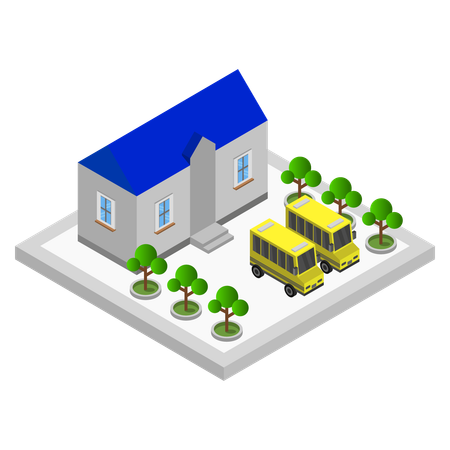 Classroom building  Illustration