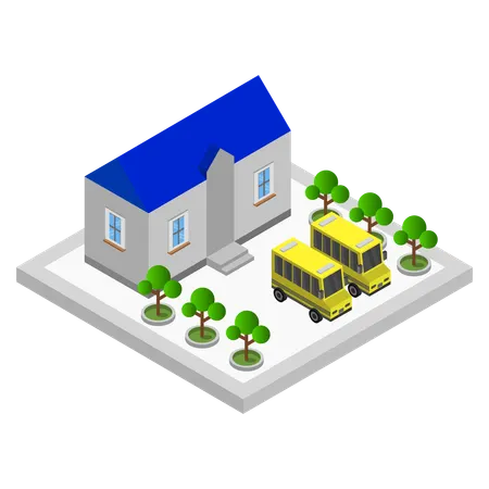 Classroom building  Illustration