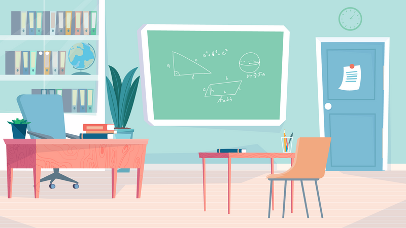 Classroom interior  Illustration